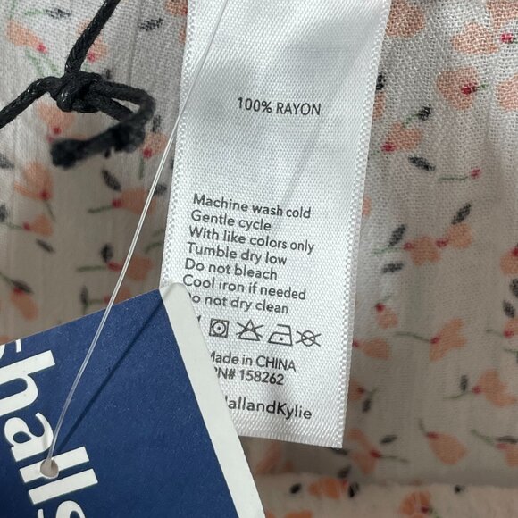 NEW Kendall & Kylie Pants Womens Medium pink floral wide leg cottage - Picture 7 of 10